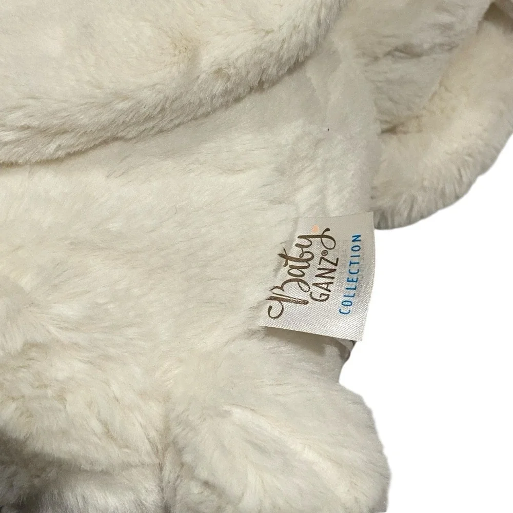 Baby Ganz Downy Bunny White Rabbit Stuffed Silky Cream Plush 11